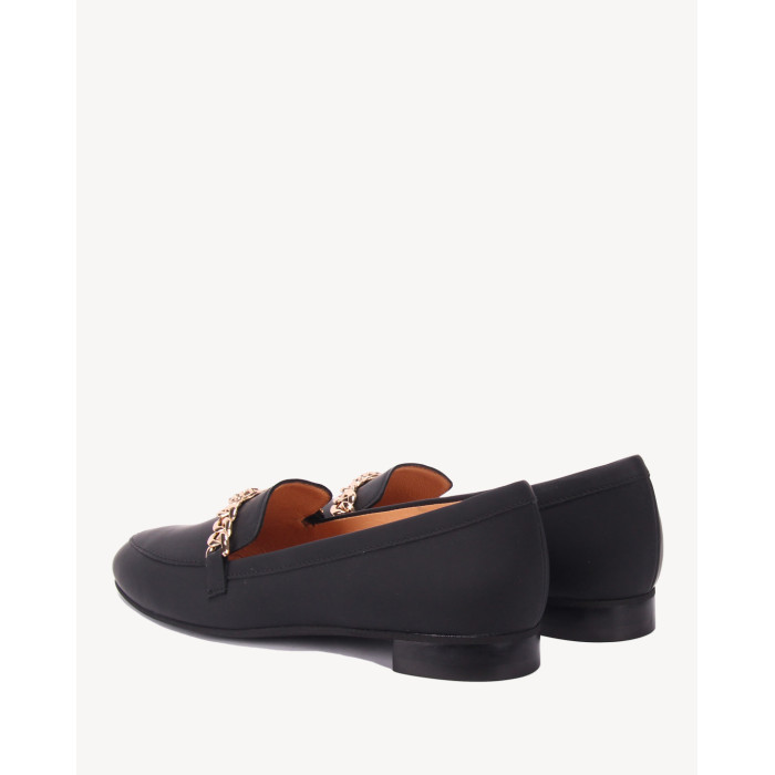 Czarne mokasyny skóra licowa