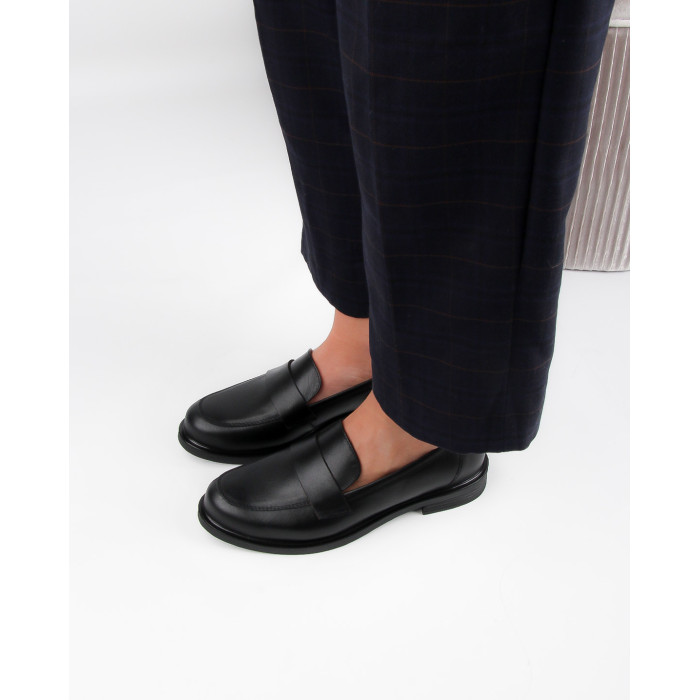 Czarne mokasyny skórzane BOTIMO
