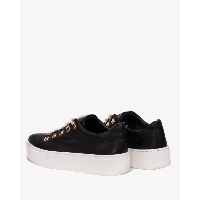 Black velour leather sneakers BOTIMO