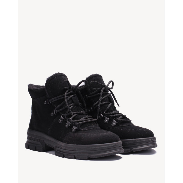 Czarne botki skórzane