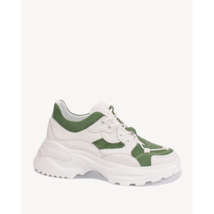 Zielone sneakersy ze skóry naturalnej BOTIMO