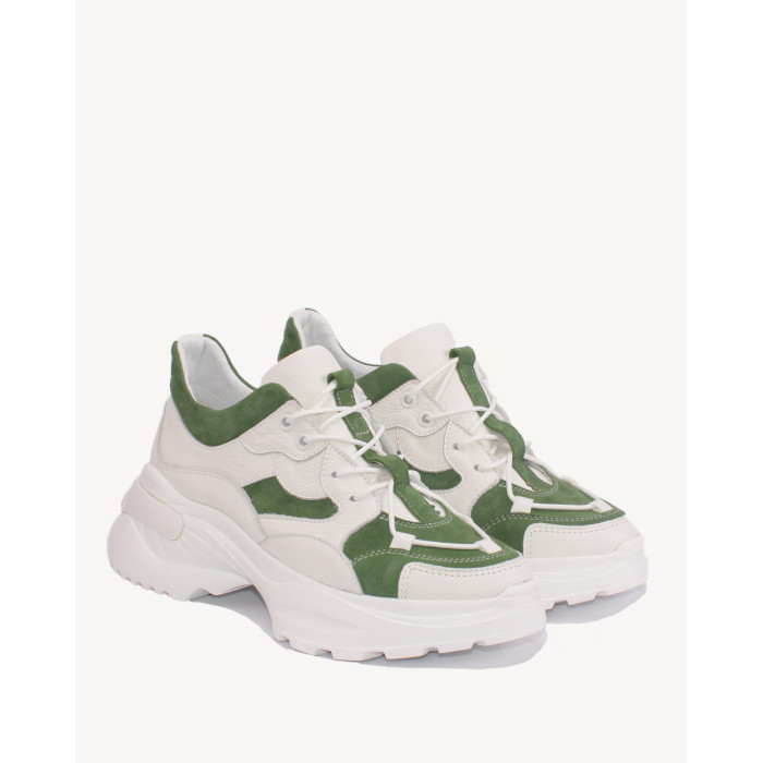 Zielone sneakersy ze skóry naturalnej BOTIMO