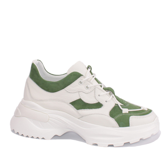 Zielone sneakersy ze skóry naturalnej BOTIMO