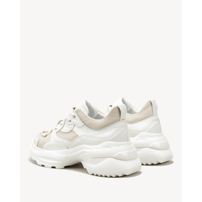 Beżowe sneakersy skórzane BOTIMO