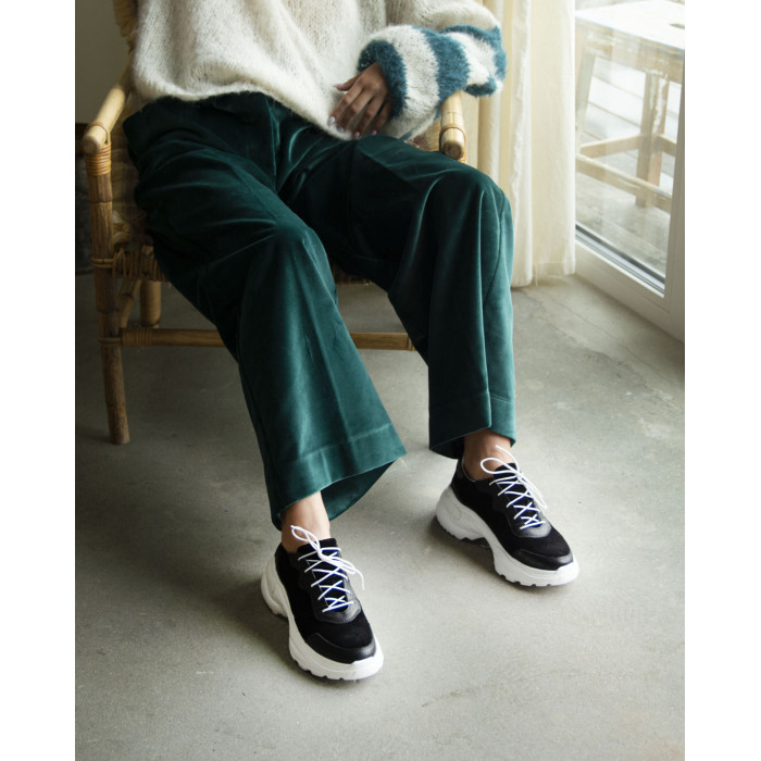 Czarne sneakersy skórzane BOTIMO