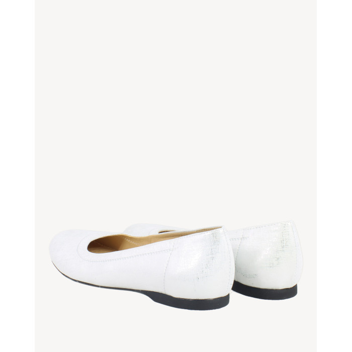 Silver comfortable velour ballerinas