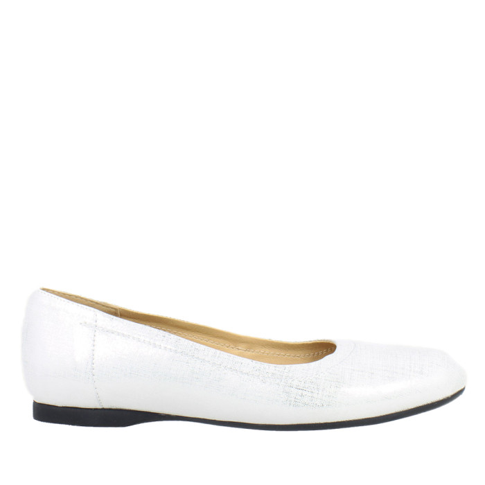 Silver comfortable velour ballerinas