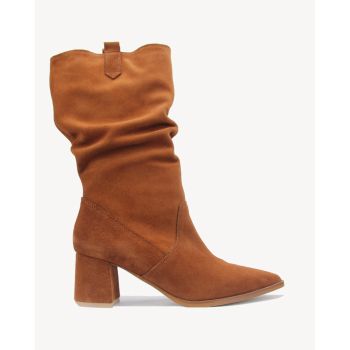 Red velour insulated boots