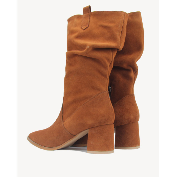 Red velour insulated boots