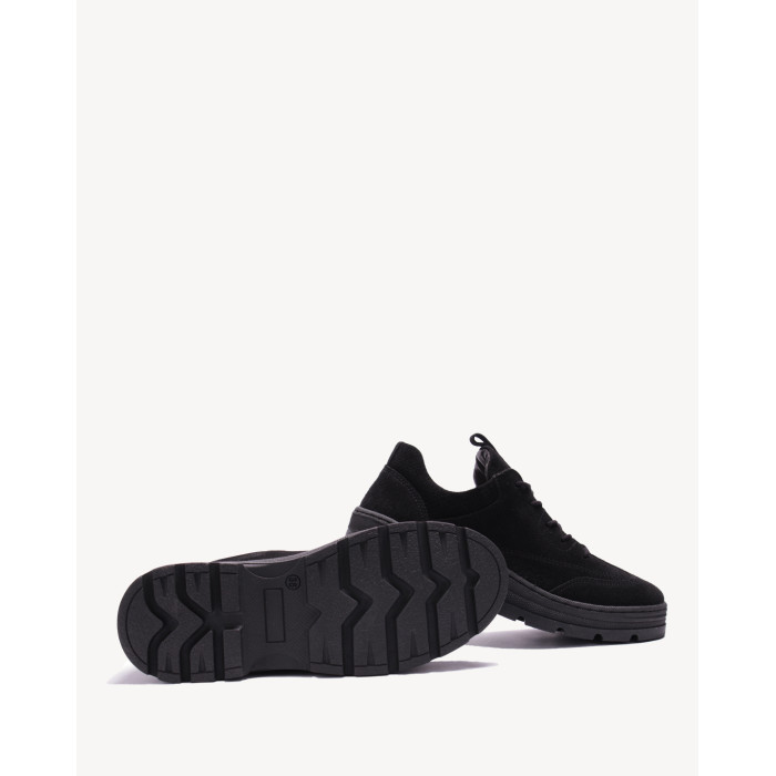 Czarne półbuty skórzane