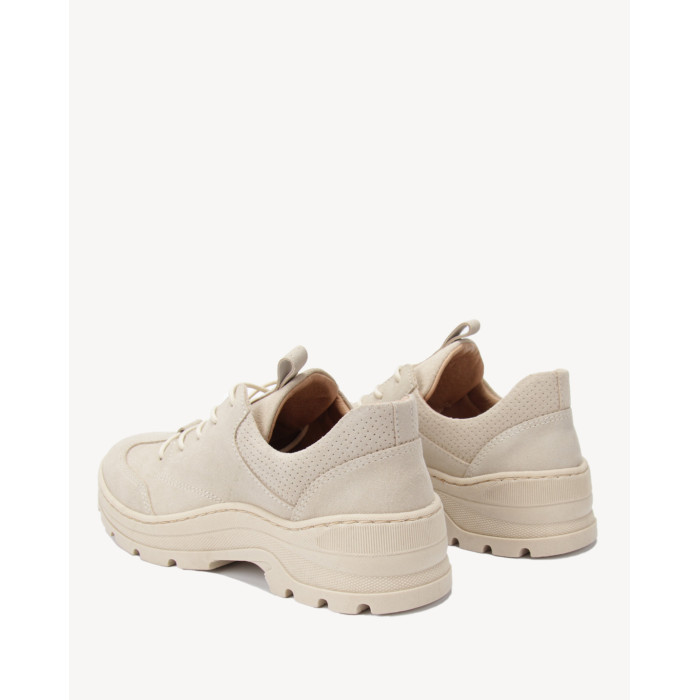 Beżowe półbuty skórzane