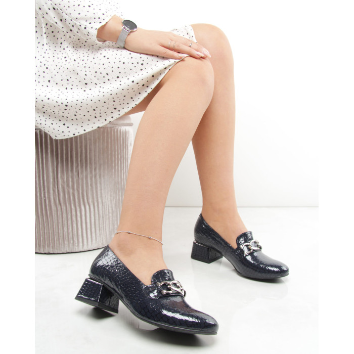 Navy blue moccasins STAGÓRS