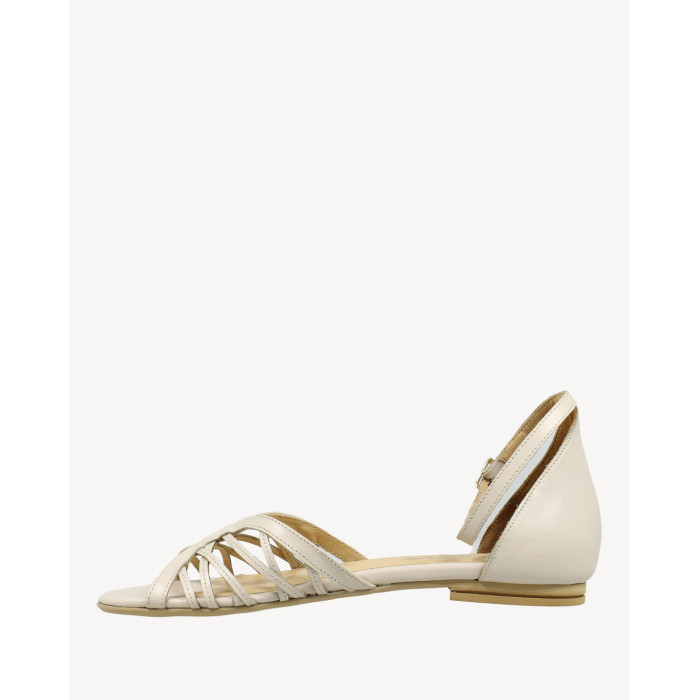 Beżowe sandały ze skóry naturalnej