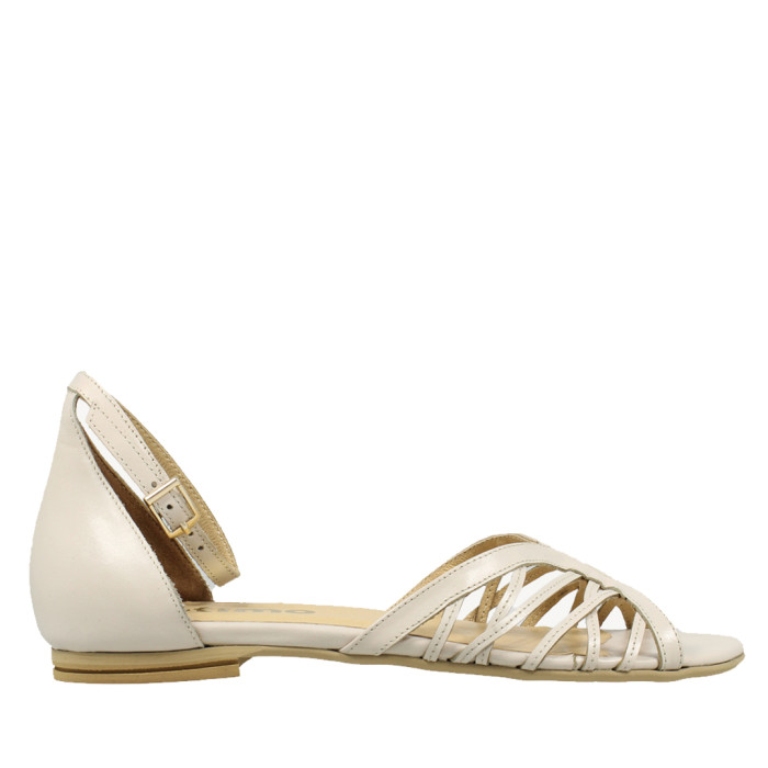 Beżowe sandały ze skóry naturalnej