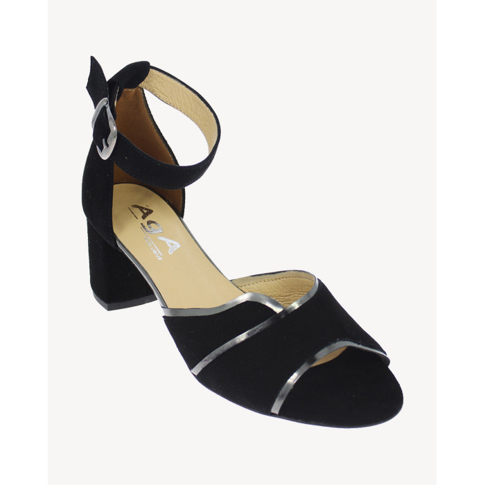 Black AGA Heeled Sandals