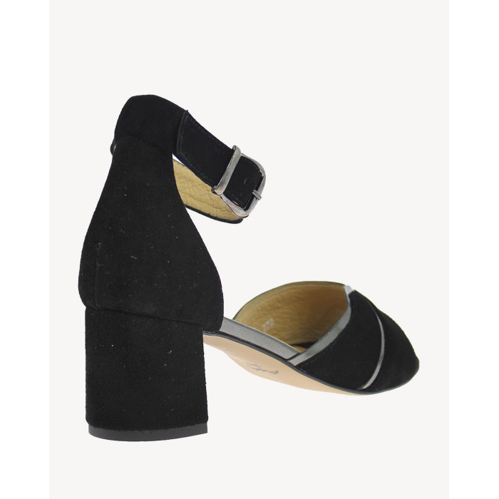 Black AGA Heeled Sandals