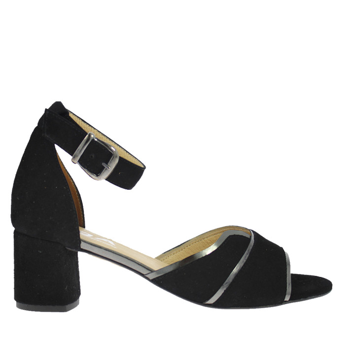 Black AGA Heeled Sandals