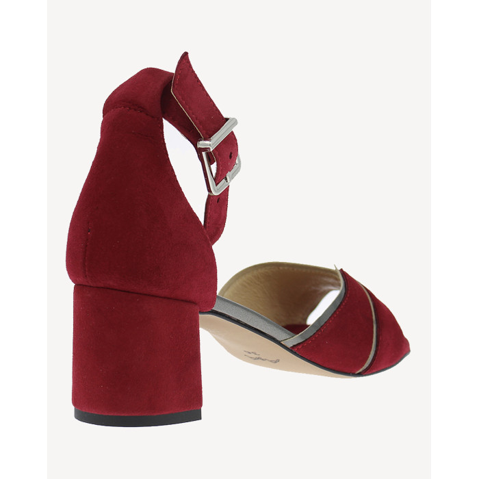 Red heeled sandals AGA