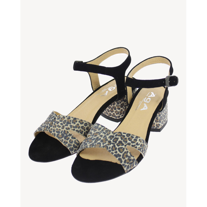 Black Heeled Sandals AGA