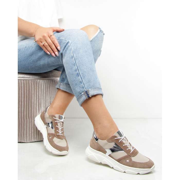 Beżowe półbuty sportowe