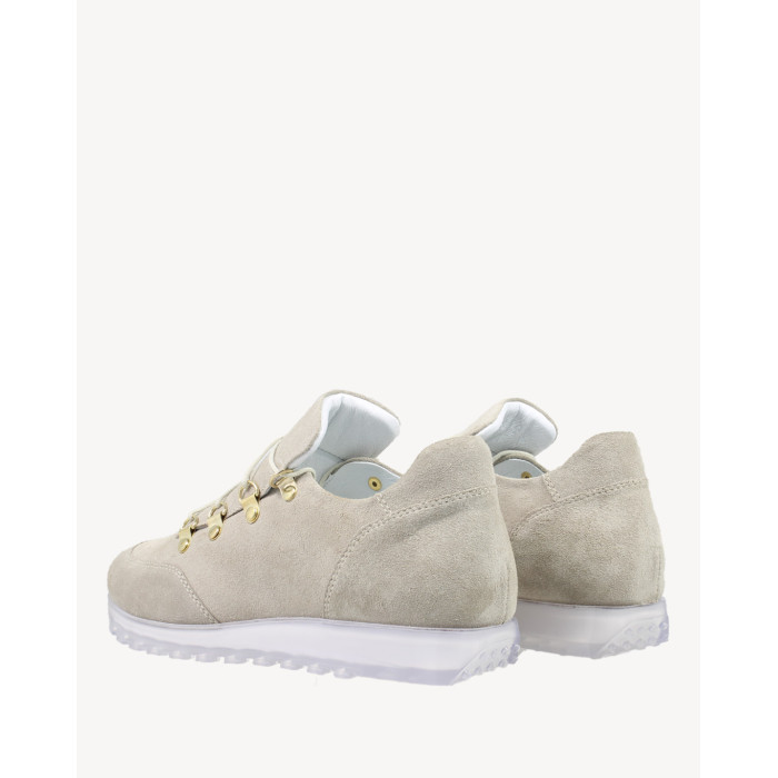 Beige sports shoes with rubber sole