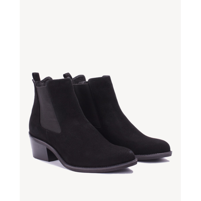 Black Velour leather slippers BOTIMO