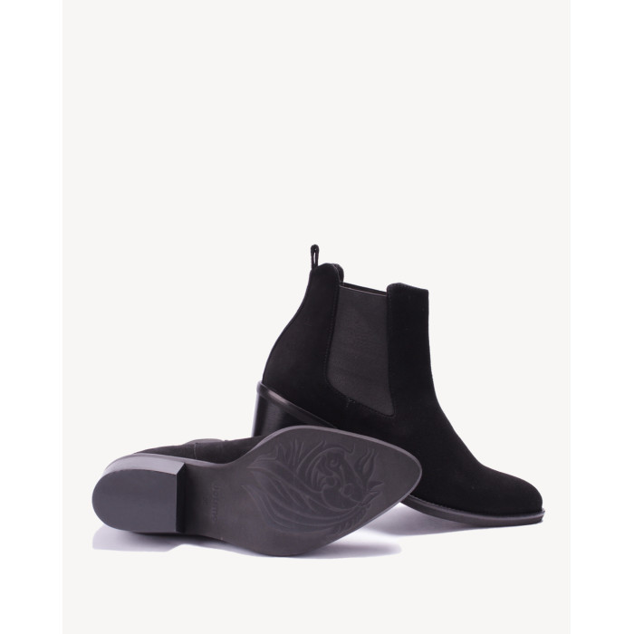 Black Velour leather slippers BOTIMO