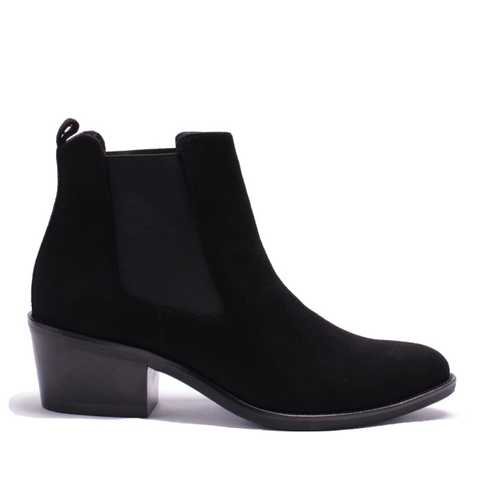 Black Velour leather slippers BOTIMO