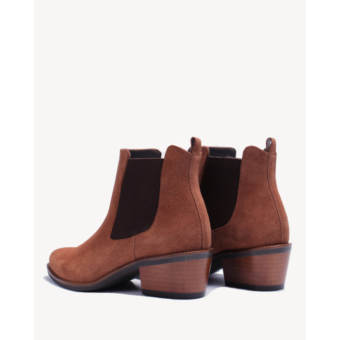 Brown slippers leather velour BOTIMO