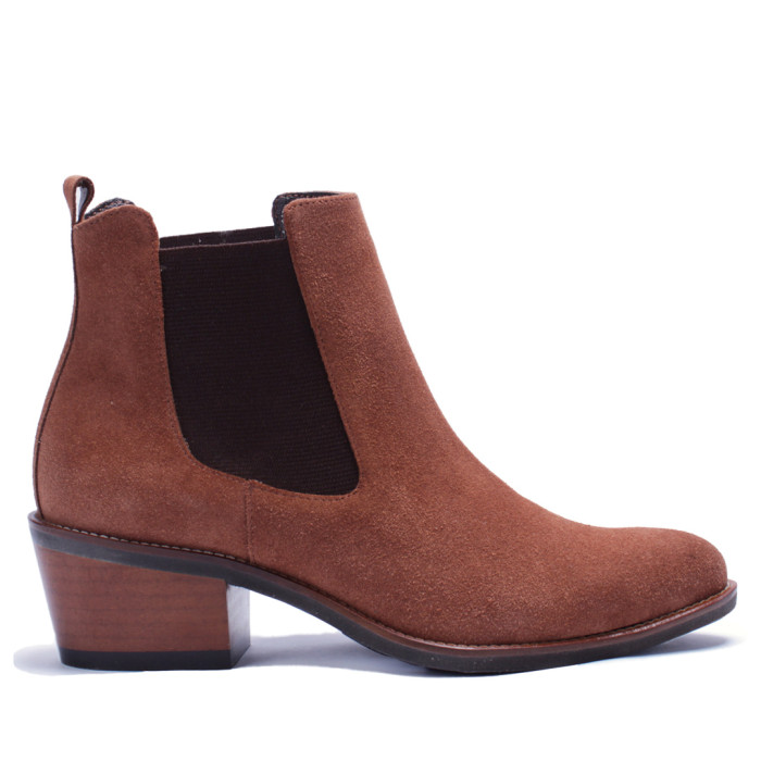 Brown slippers leather velour BOTIMO