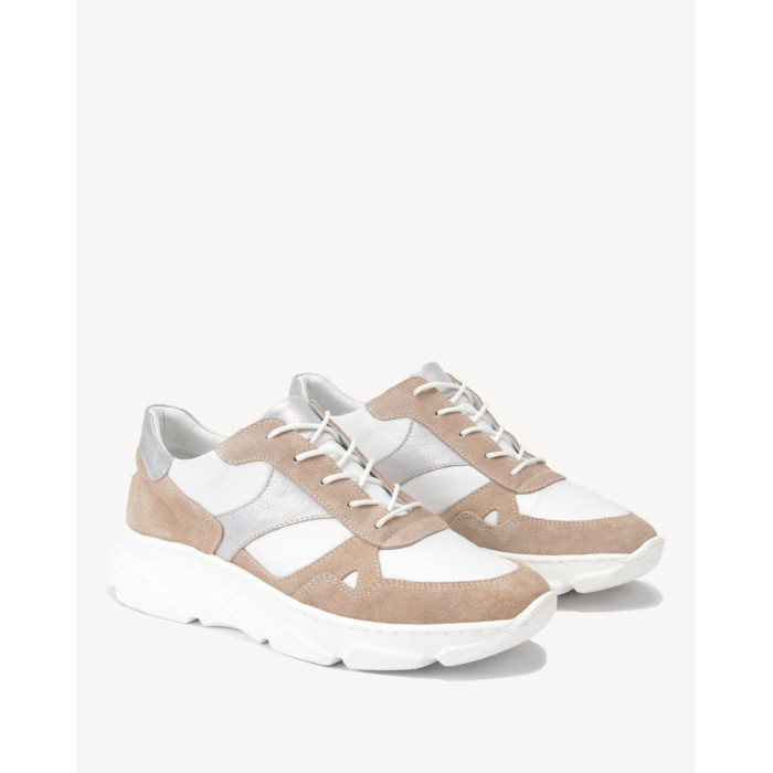 Beżowe sneakersy skórzane BOTIMO