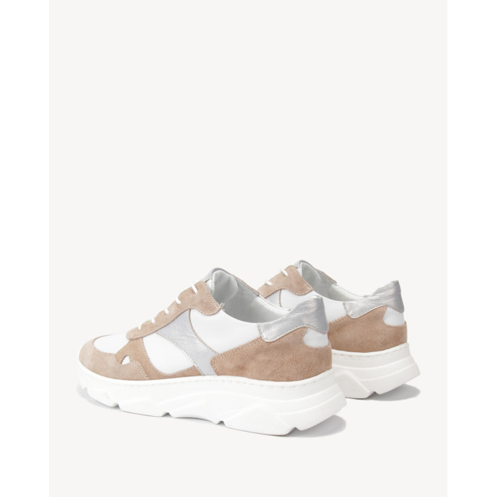 Beżowe sneakersy skórzane BOTIMO