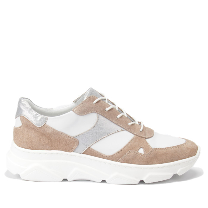 Beżowe sneakersy skórzane BOTIMO