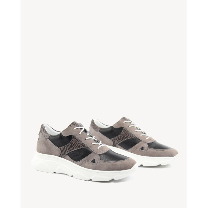 Szare sneakersy skórzane BOTIMO