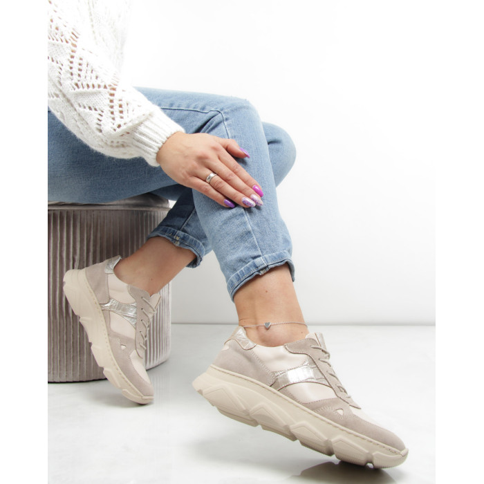 Beżowe półbuty sportowe