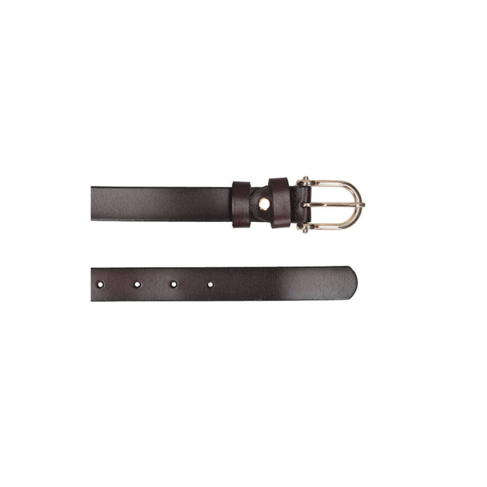 Pasek skórzany ciemny brąz