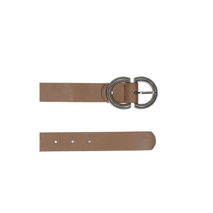 Pasek skórzany ciemny beż