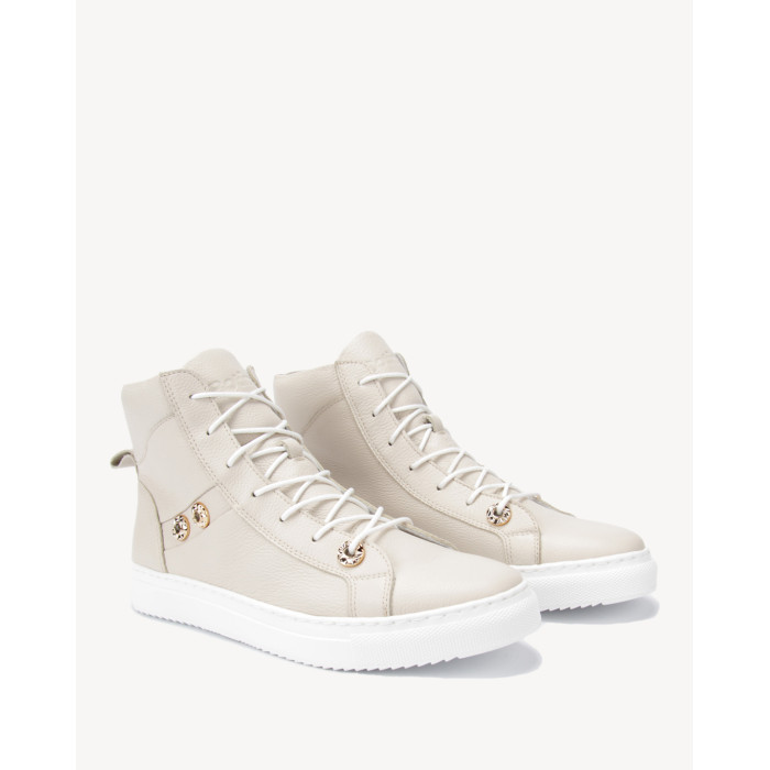 Lightweight high beige sneakers