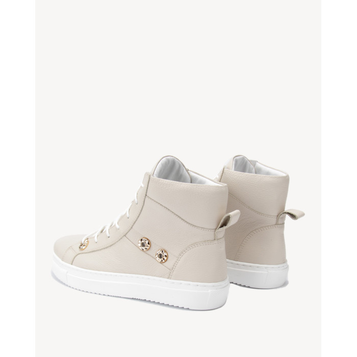 Lightweight high beige sneakers
