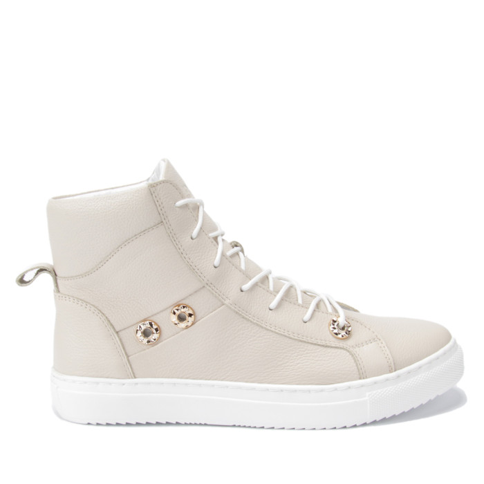 Lightweight high beige sneakers