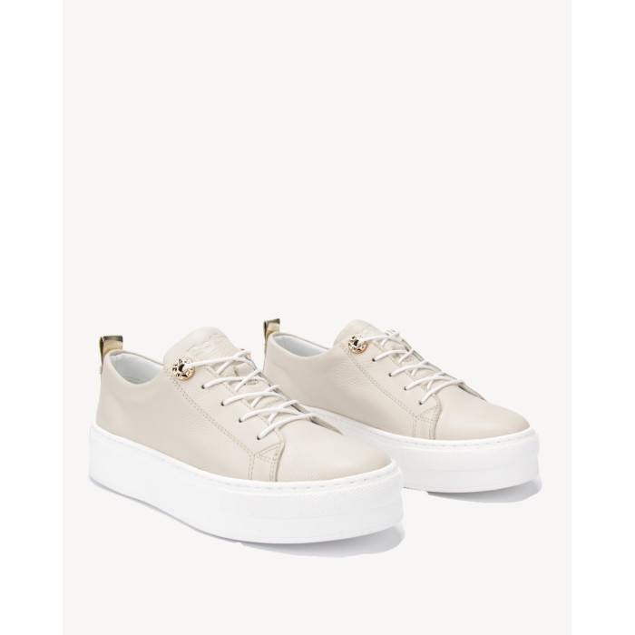 Beżowe trampki na wysokiej podeszwie BOTIMO