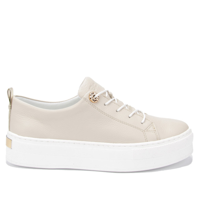 Beżowe trampki na wysokiej podeszwie BOTIMO