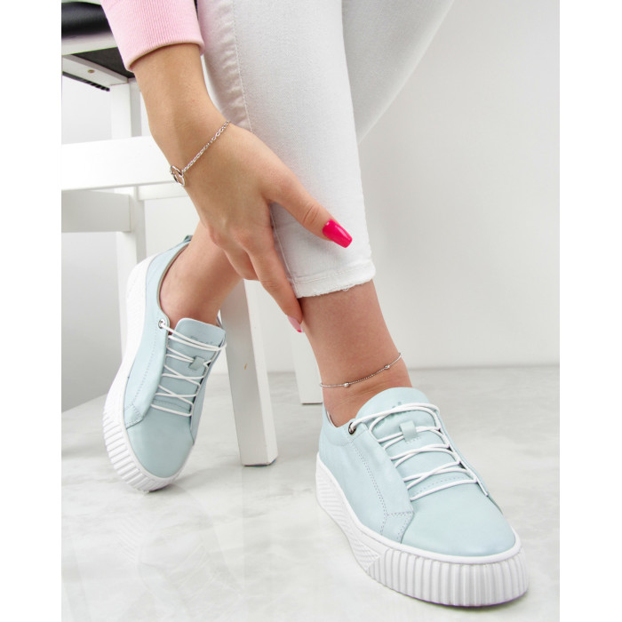 Blue sneakers on high sole BOTIMO