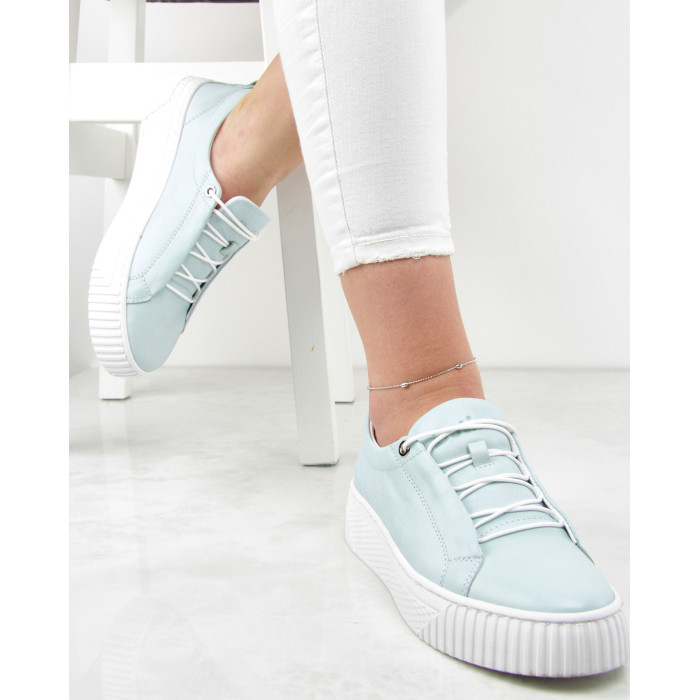 Blue sneakers on high sole BOTIMO