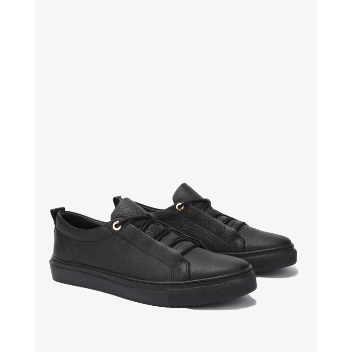 Black full grain leather sneakers BOTIMO