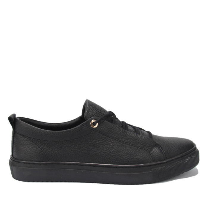 Black full grain leather sneakers BOTIMO