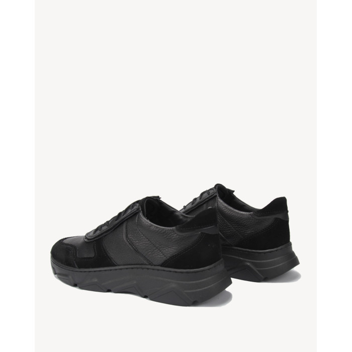 Czarne sneakersy skórzane