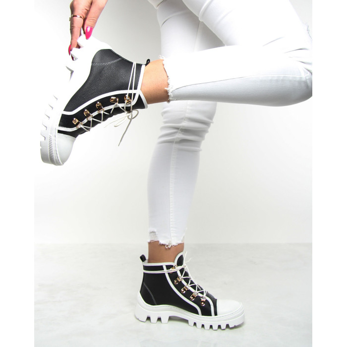 Black summer boots full grain leather BOTIMO