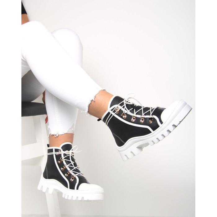 Black summer boots full grain leather BOTIMO