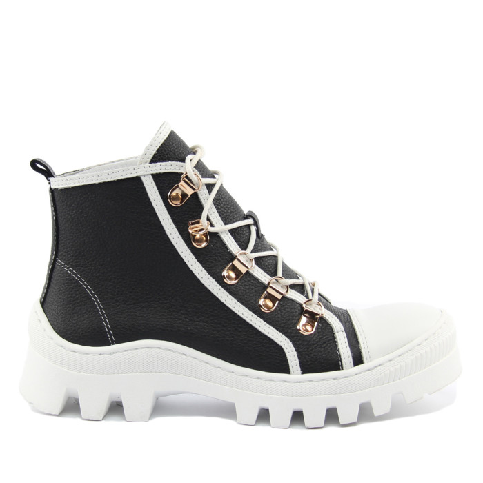 Black summer boots full grain leather BOTIMO